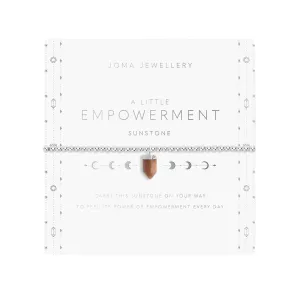 A Little 'Empowerment' Affirmation Crystal Bracelet | Silver Plated with Sunstone