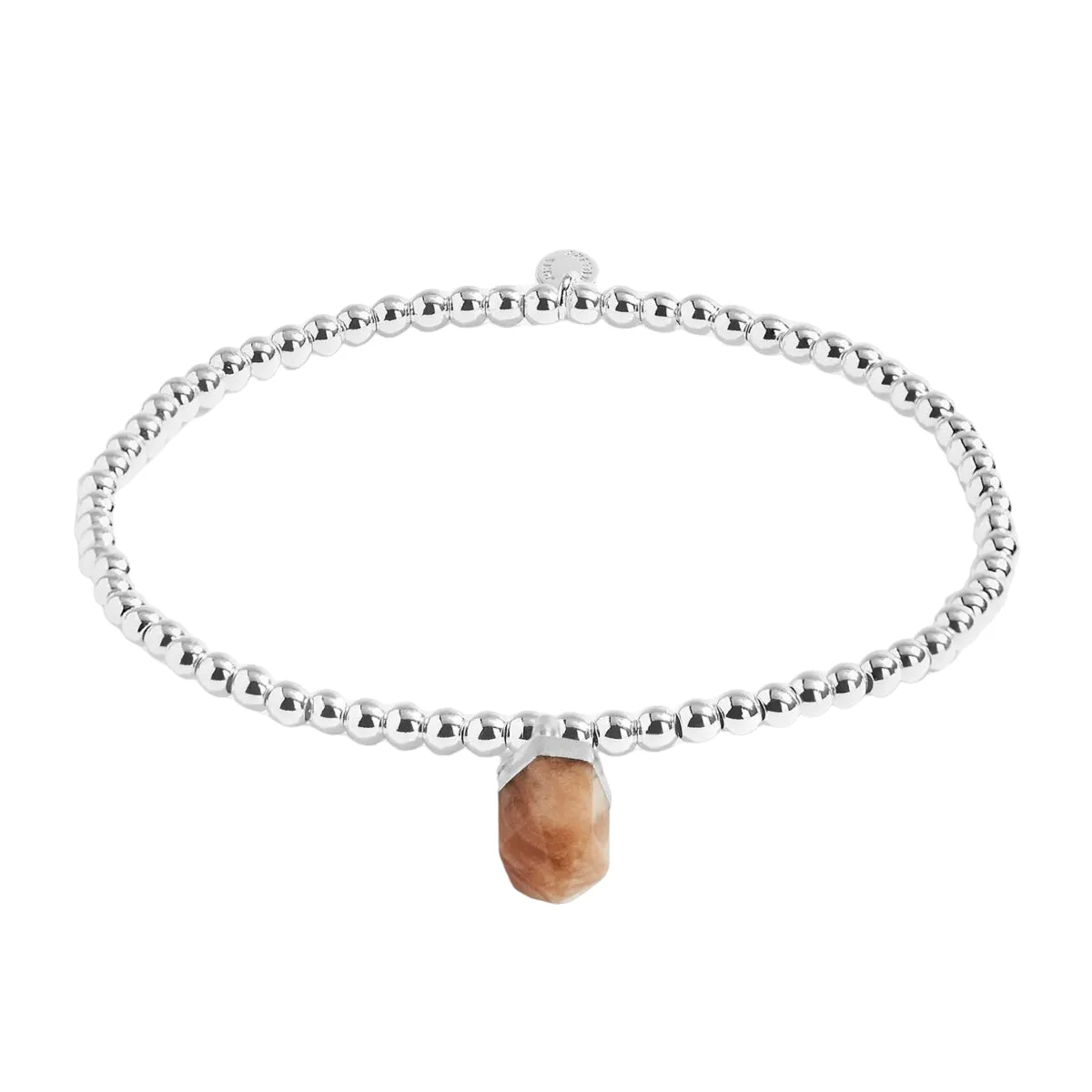 A Little 'Empowerment' Affirmation Crystal Bracelet | Silver Plated with Sunstone
