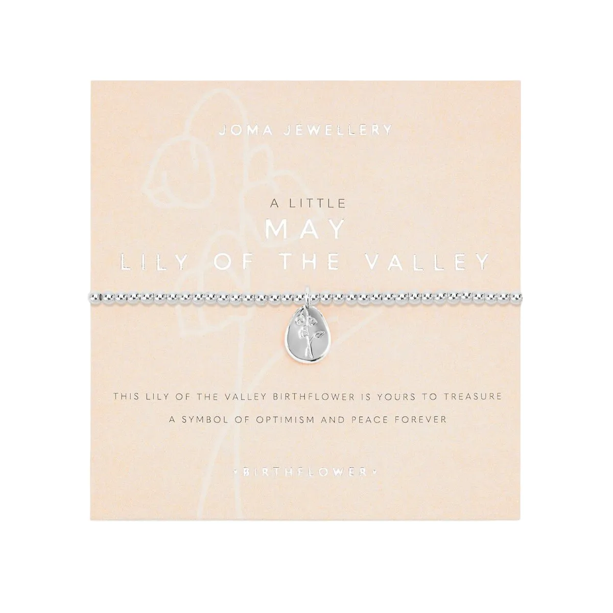 A Little 'May' Lily of the Valley Birthflower Bracelet | Silver Plated