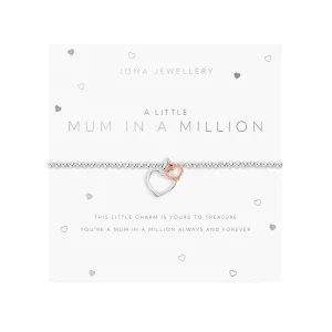 A Little 'Mum In A Million' Bracelet | Silver Plated