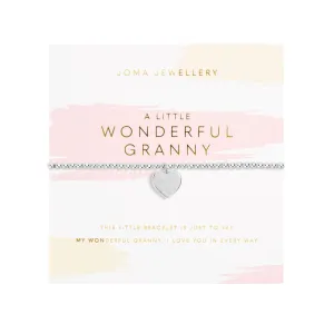 A Little 'Wonderful Granny' Mother's Day Grandparent Bracelet | Silver Plated