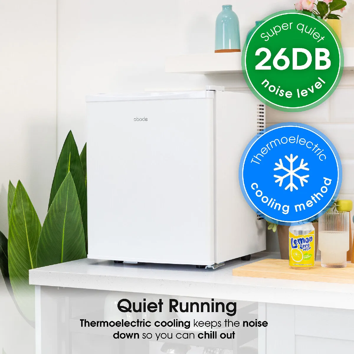 Abode A25THBC102W, 25L Quiet Cooler in White