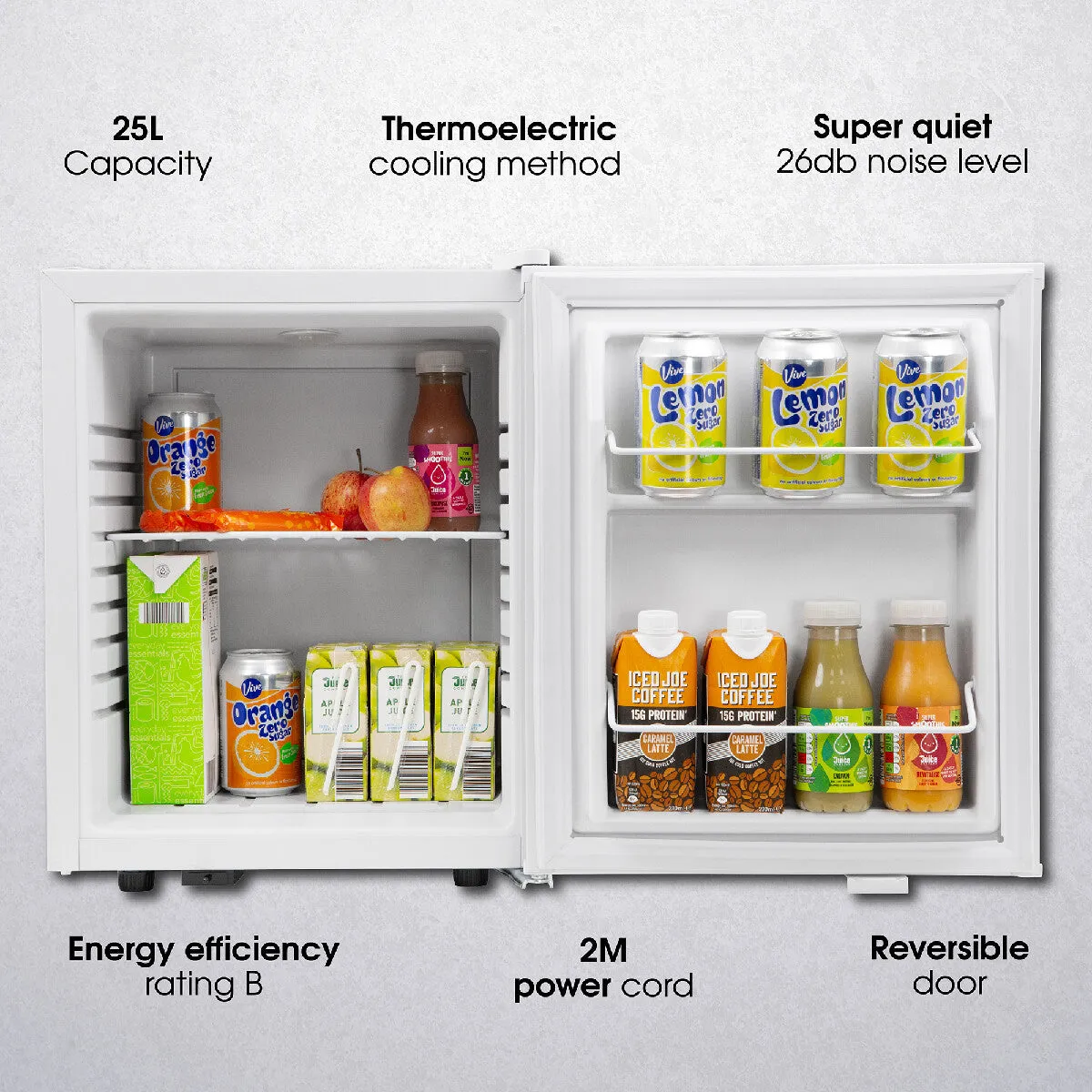 Abode A25THBC102W, 25L Quiet Cooler in White