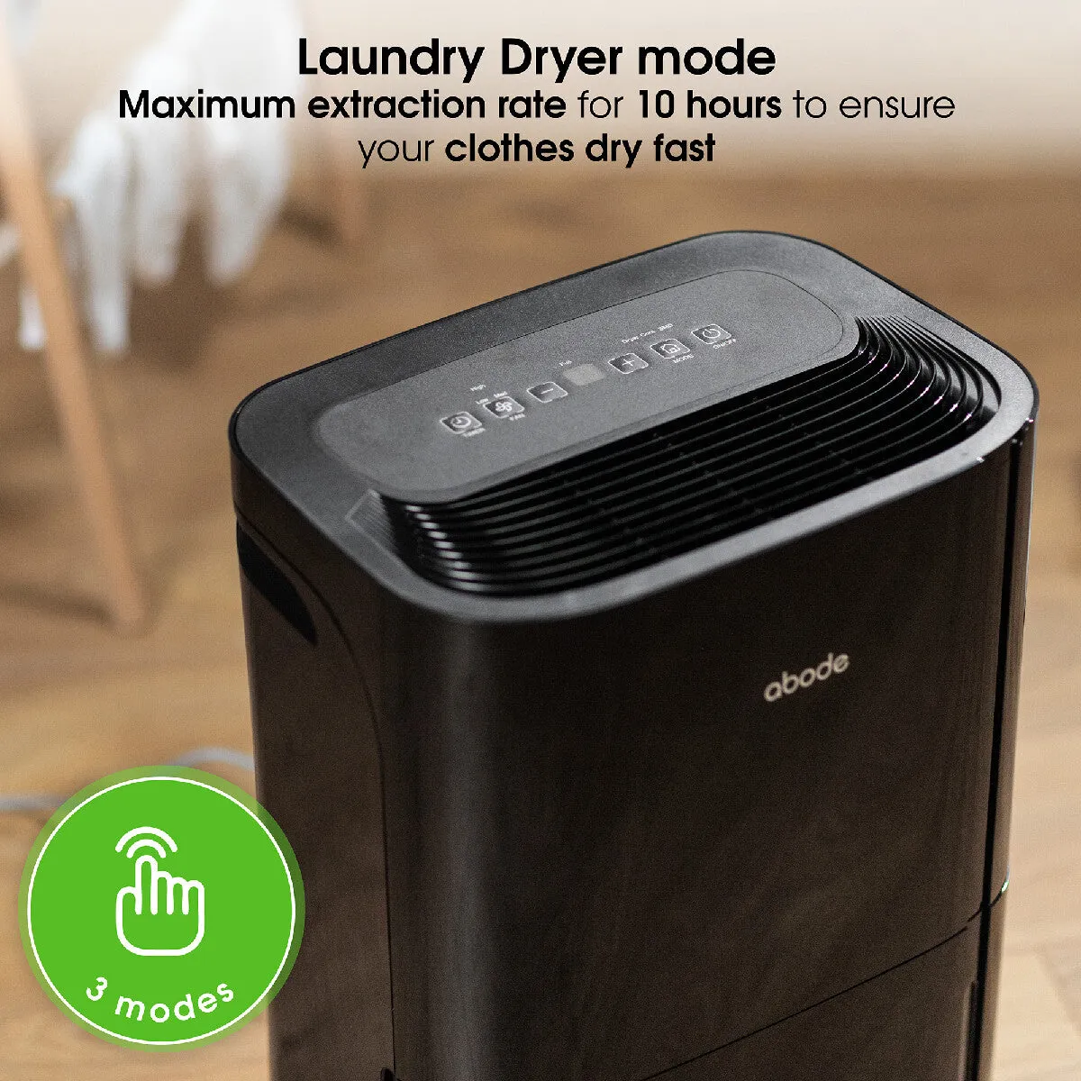 Abode ADH1601B, 16L Dehumidifier in Black