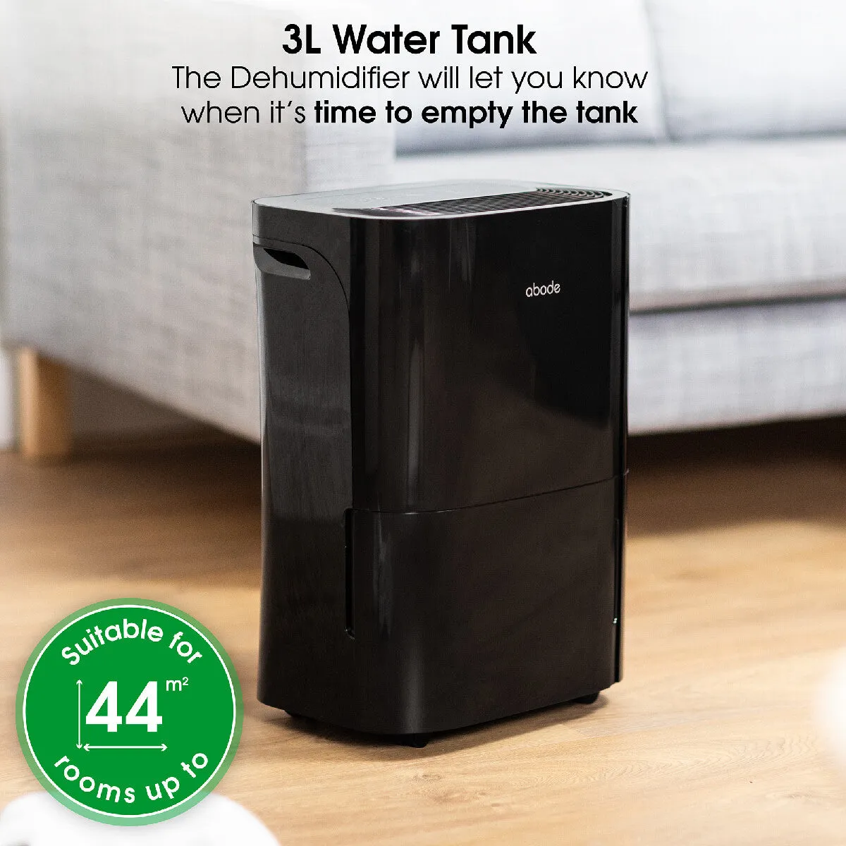 Abode ADH1601B, 16L Dehumidifier in Black