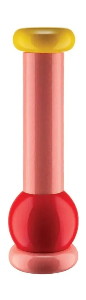 Alessi Mp0210 Pepper Mill In Beech Wood, Pink
