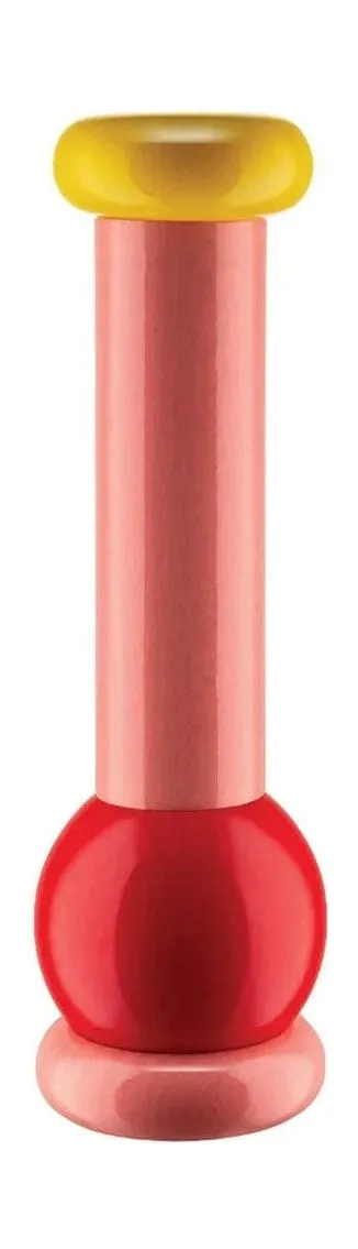 Alessi Mp0210 Pepper Mill In Beech Wood, Pink