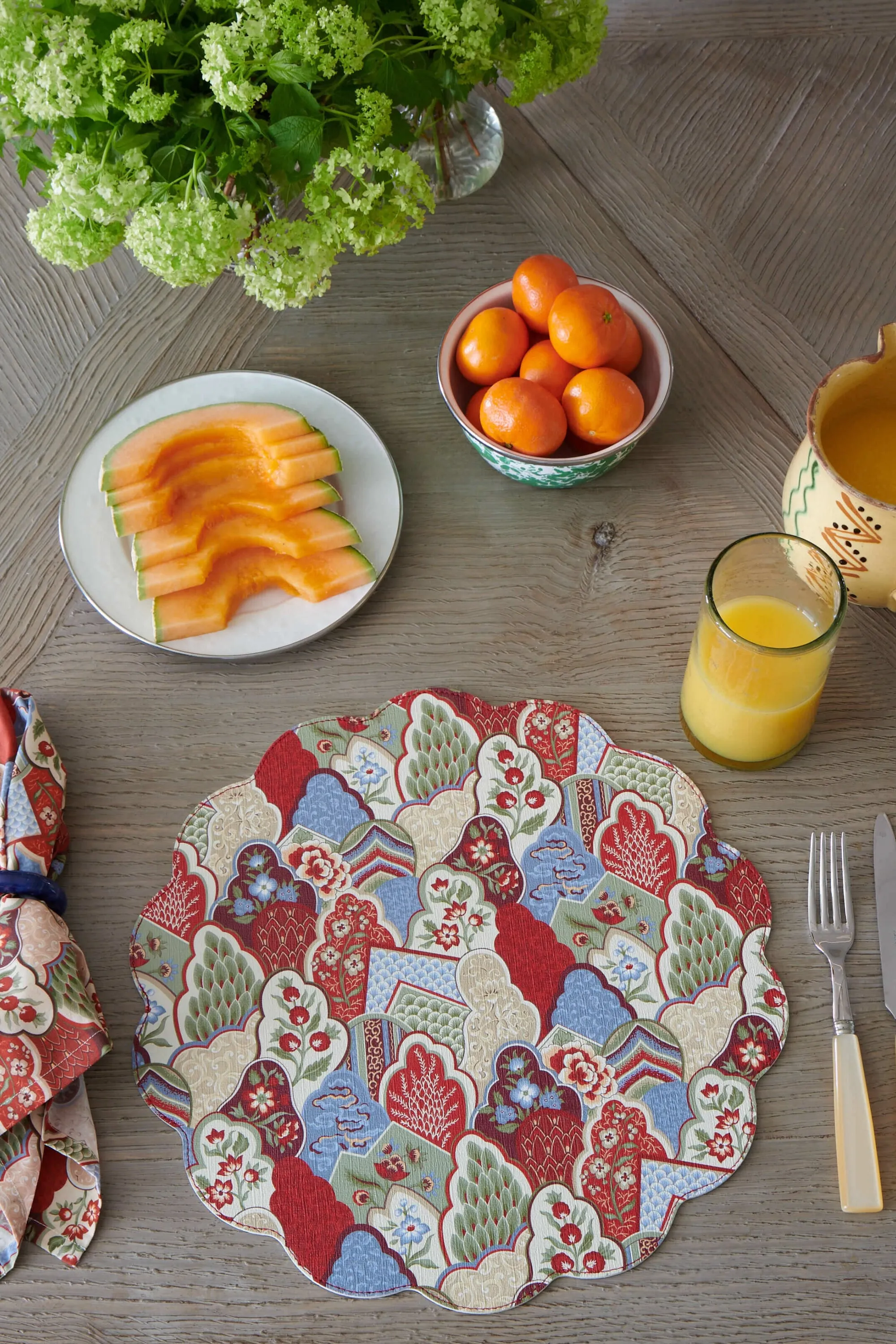 Americana and Rain Stripe Reversible Wipeable Placemats Set of 4