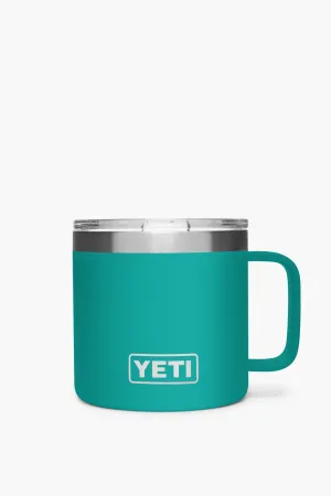 Aquifer Blue Rambler 14oz Mug with MagSlider Lid