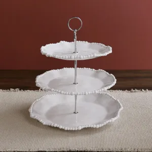Beatriz Ball | Vida Alegria Triple Tiered Server - White