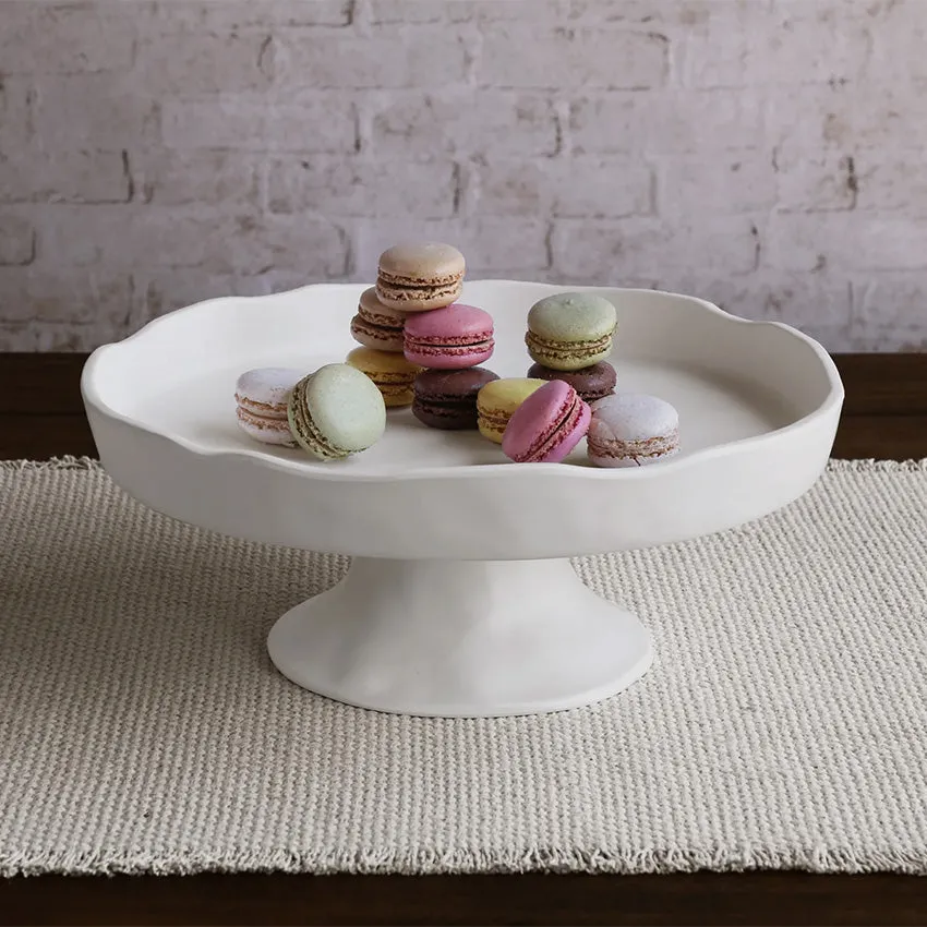 Beatriz Ball | Vida Nube Round Pedestal Cake Plate - White