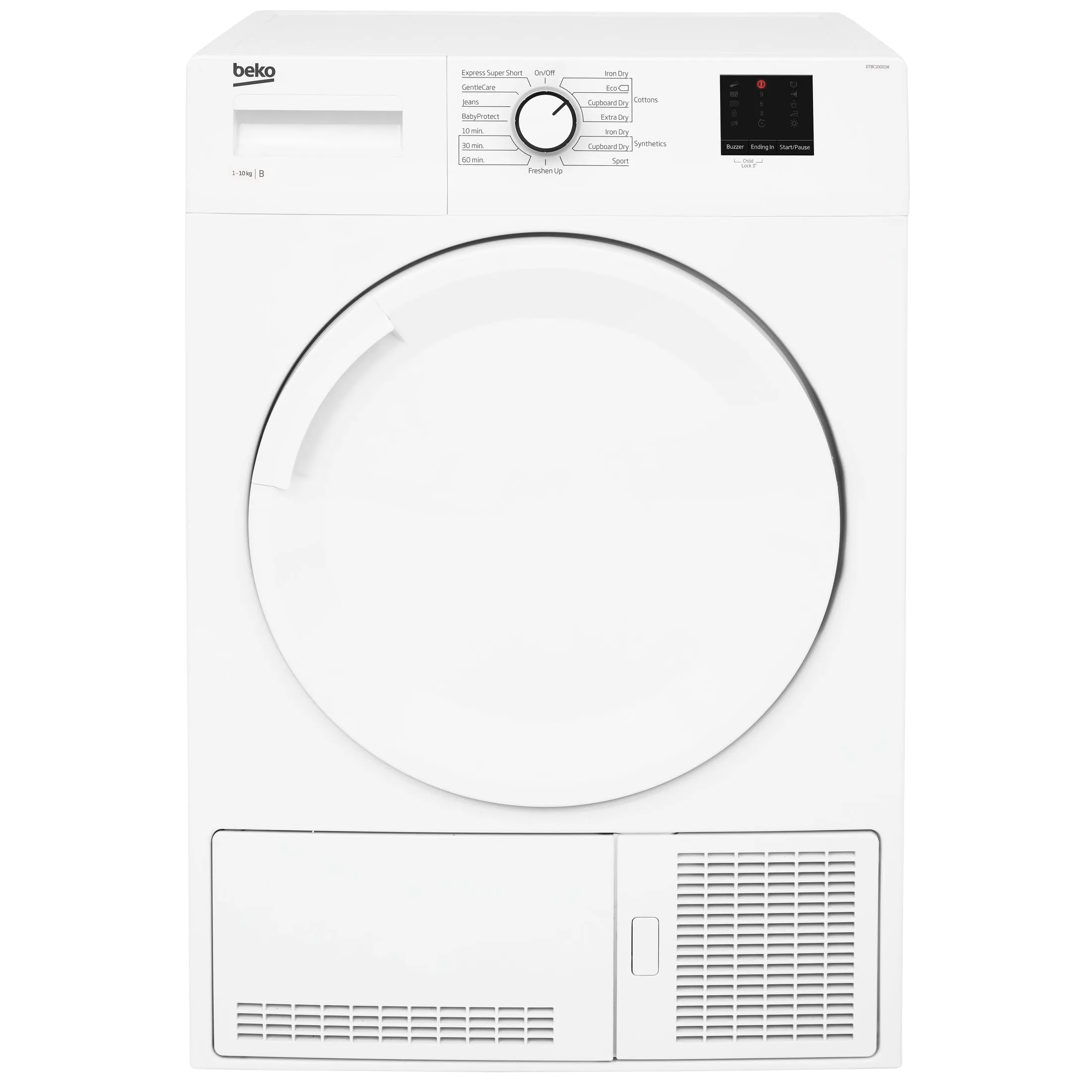 Beko 10kg Condenser Tumble Dryer with Sensor Programmes | DTBC10001W