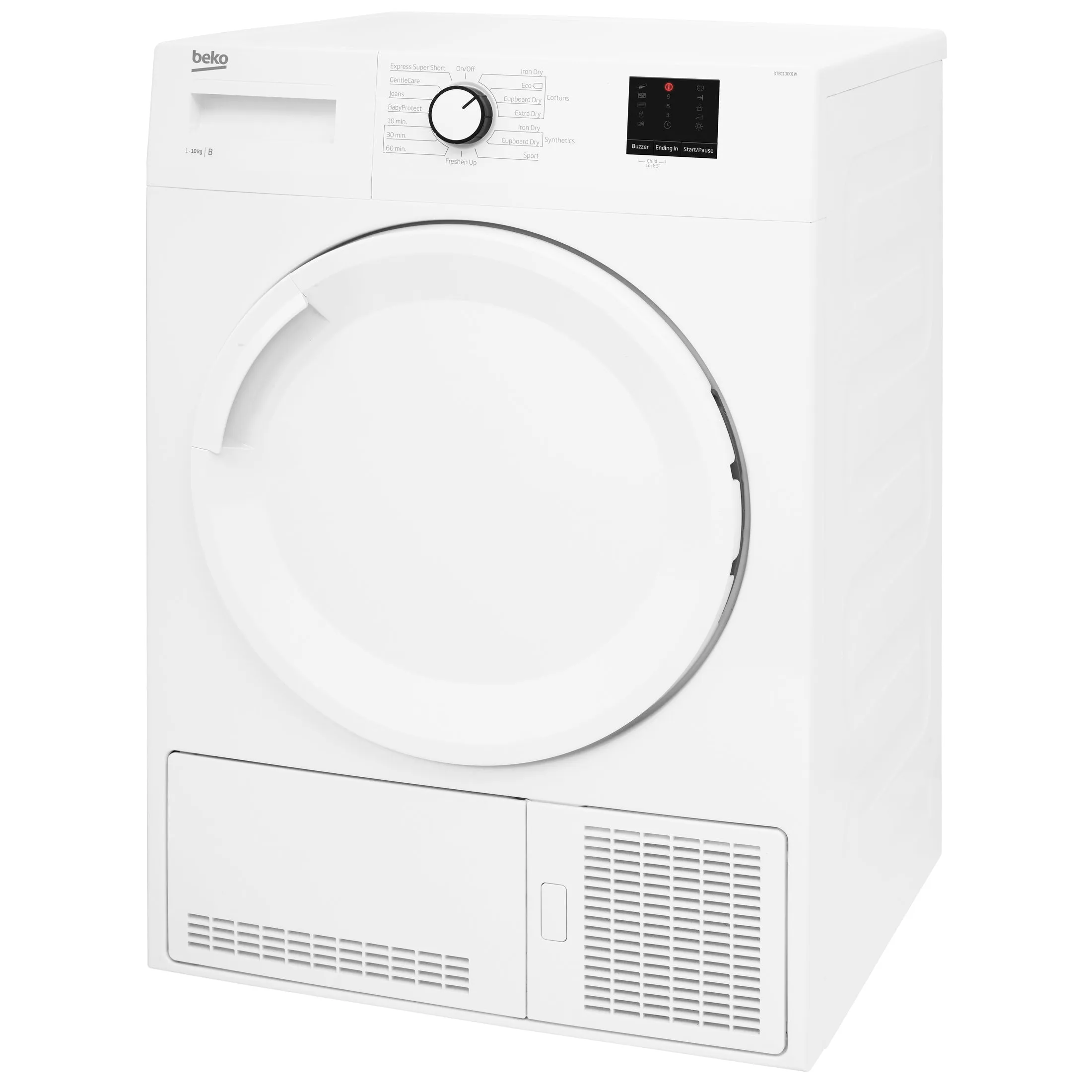 Beko 10kg Condenser Tumble Dryer with Sensor Programmes | DTBC10001W