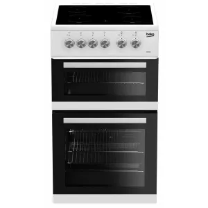 Beko 50cm Double Oven Electric Cooker  | KDVC563AW