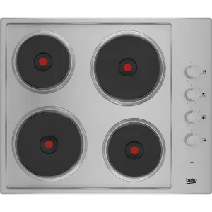 Beko 60cm Sealed Plate Hob with Side Knob Controls | HIBE64101X