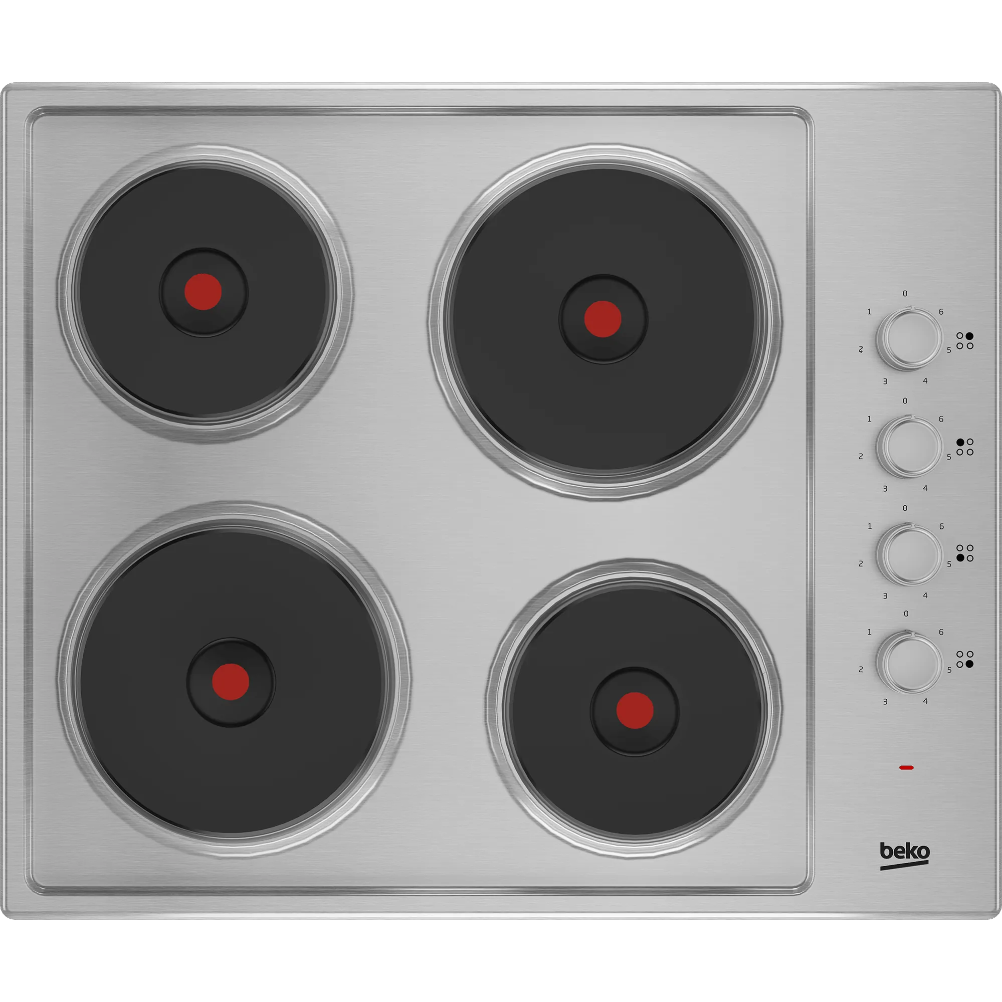 Beko 60cm Sealed Plate Hob with Side Knob Controls | HIBE64101X
