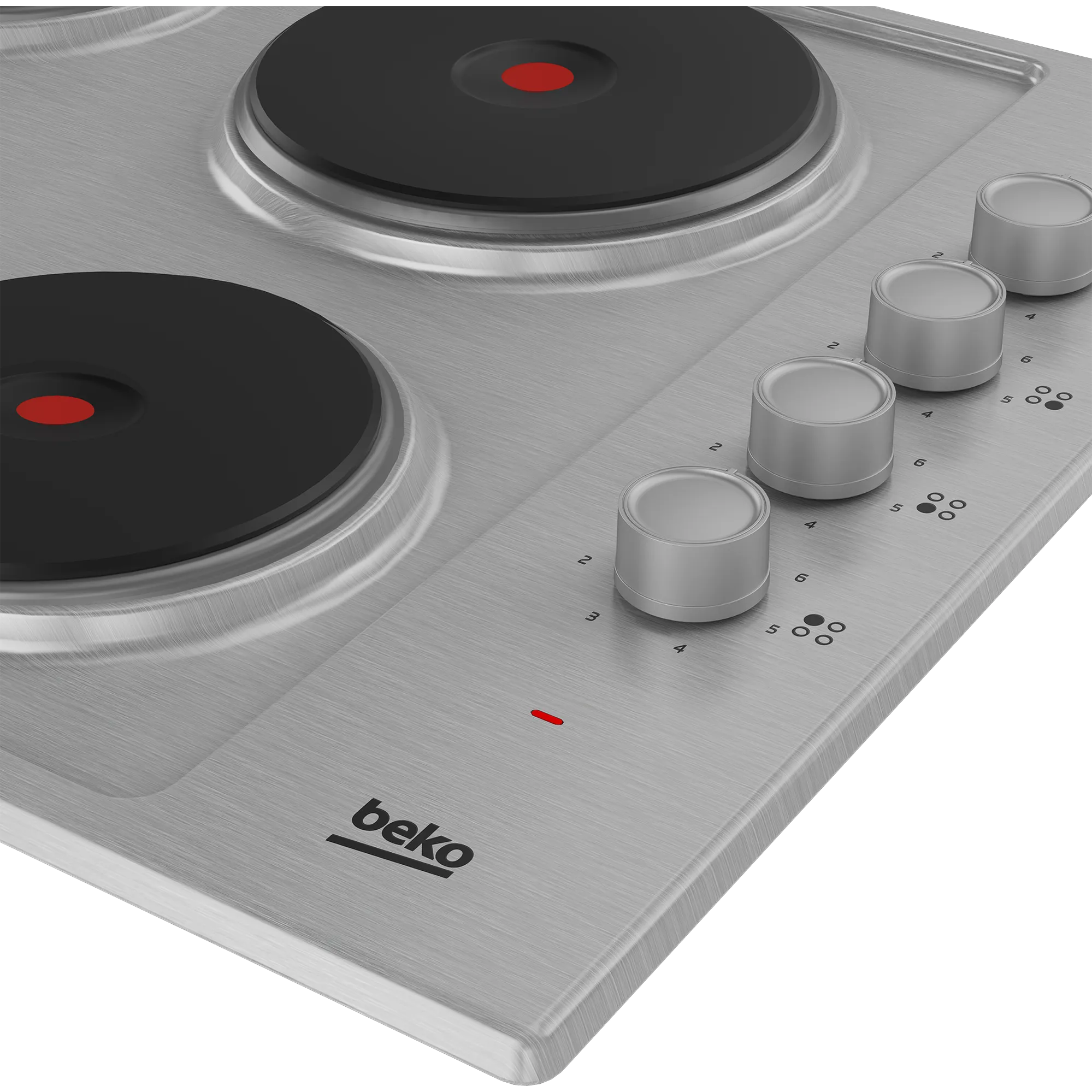 Beko 60cm Sealed Plate Hob with Side Knob Controls | HIBE64101X