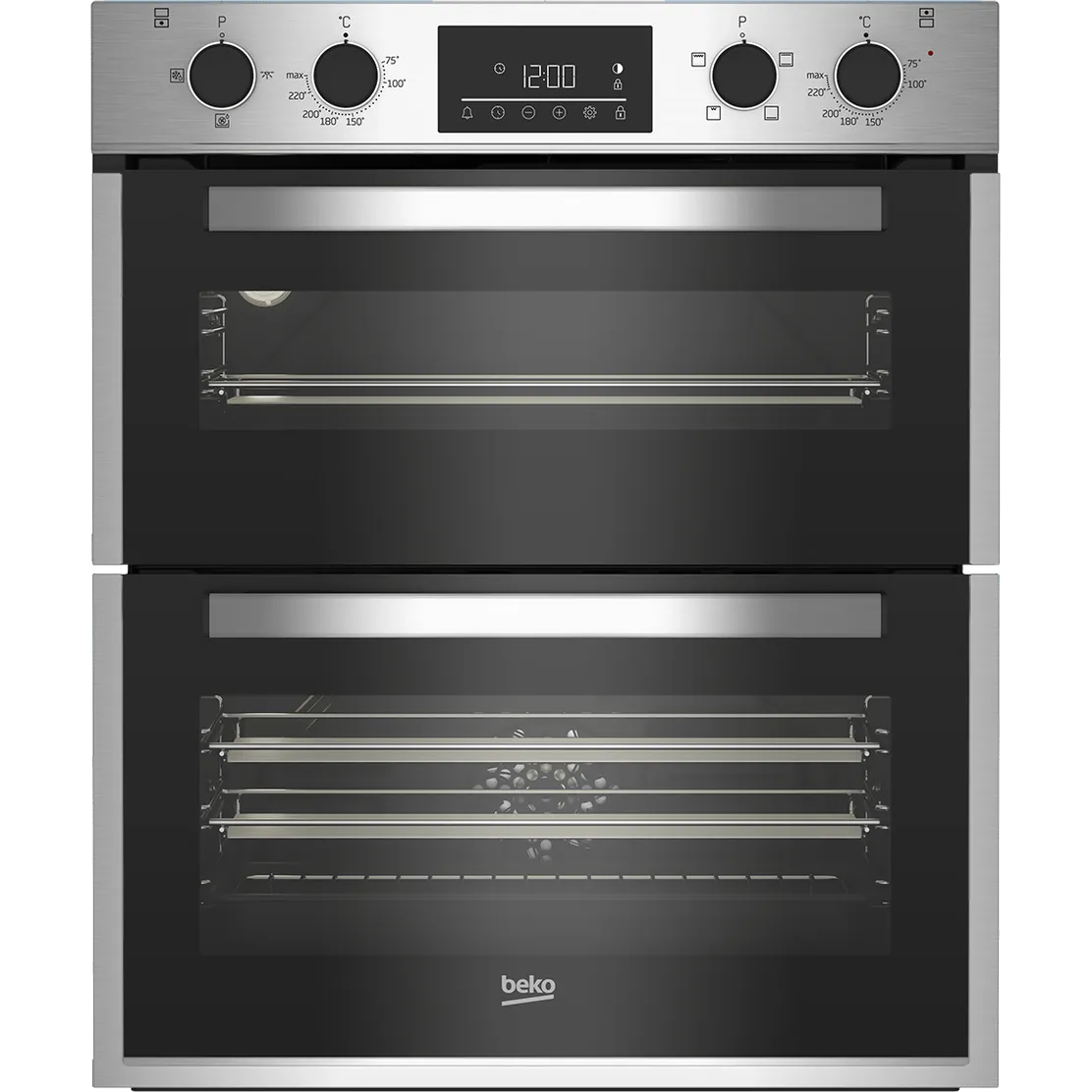 Beko 72cm Built-Under Double Fan Oven with Touch Controls | BBTF26300X