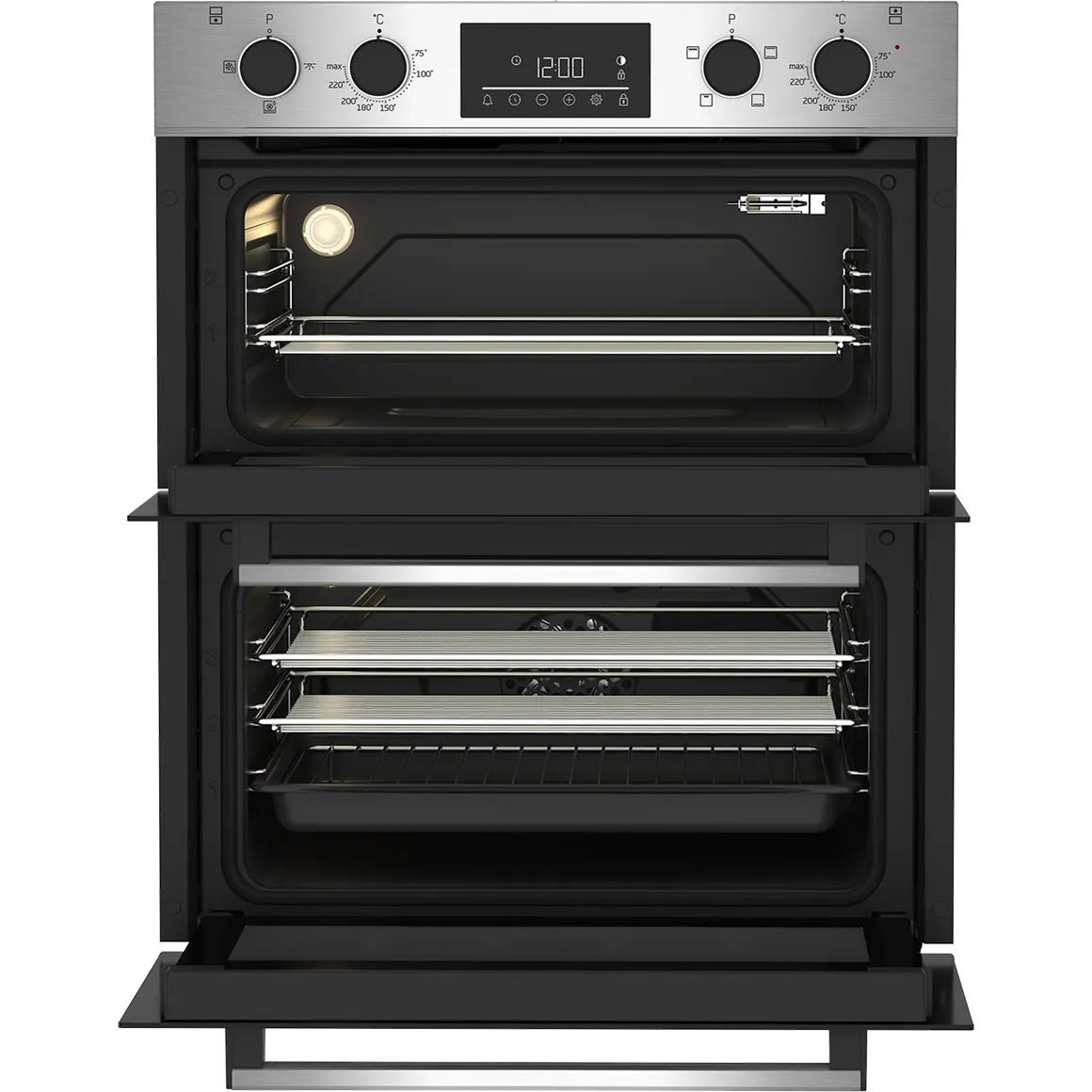 Beko 72cm Built-Under Double Fan Oven with Touch Controls | BBTF26300X
