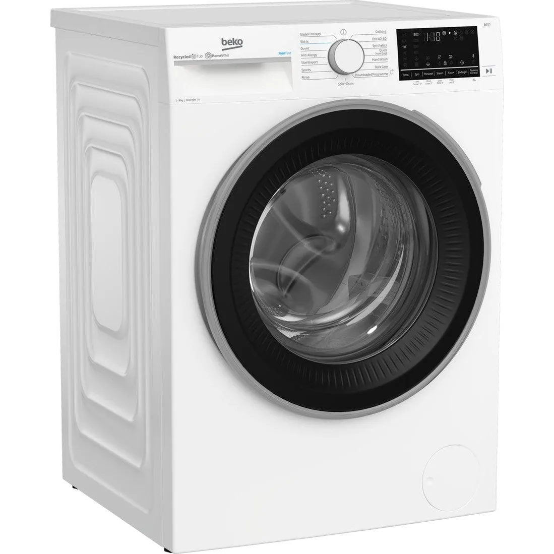 Beko 9kg 1600rpm Washing Machine IronFast RecycledTub | B3W5961IW