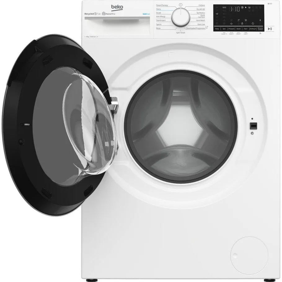 Beko 9kg 1600rpm Washing Machine IronFast RecycledTub | B3W5961IW