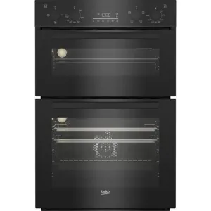 Beko RecycledNet Electric Double Oven - Black | BBDF22300B