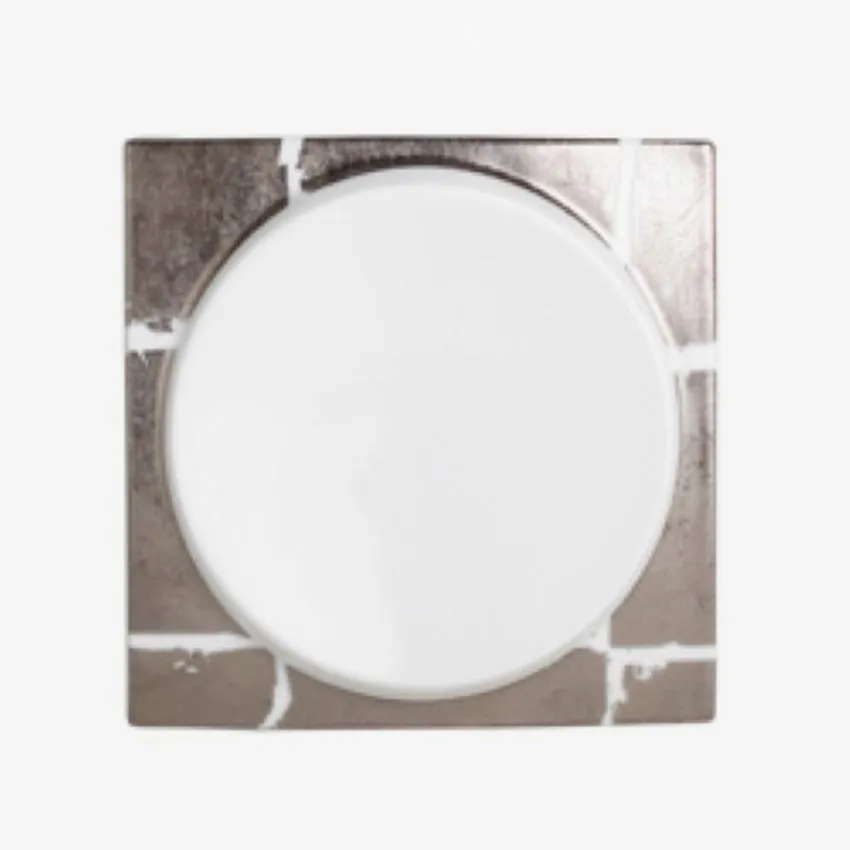 Bernardaud | Feuille d'Argent Salad Plate - White & Platinum
