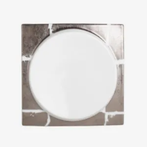 Bernardaud | Feuille d'Argent Salad Plate - White & Platinum