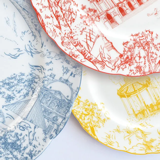 Bernardaud | Tout Paris Assorted Salad Plates - Set of 6