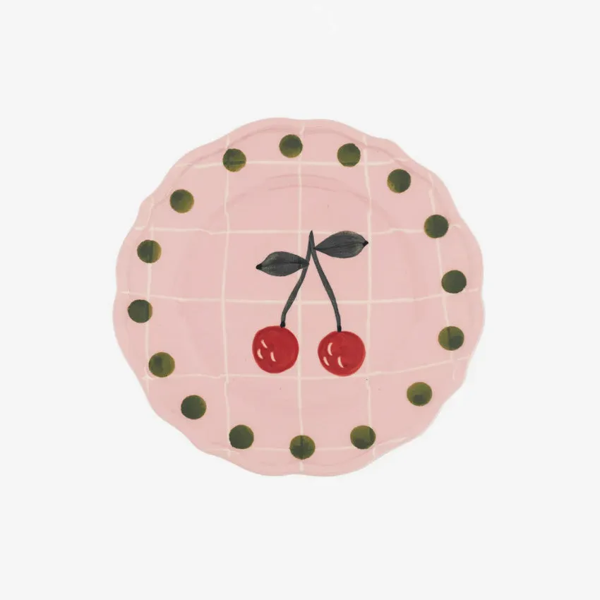 Bitossi Home | Quadri Fruit Plate - Rosa