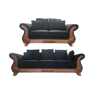 Bless 3 2 Fabric Sofa Black #1299