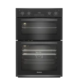 Blomberg 90cm Built-in Fan Double Oven Dark Steel | RODN9202DX