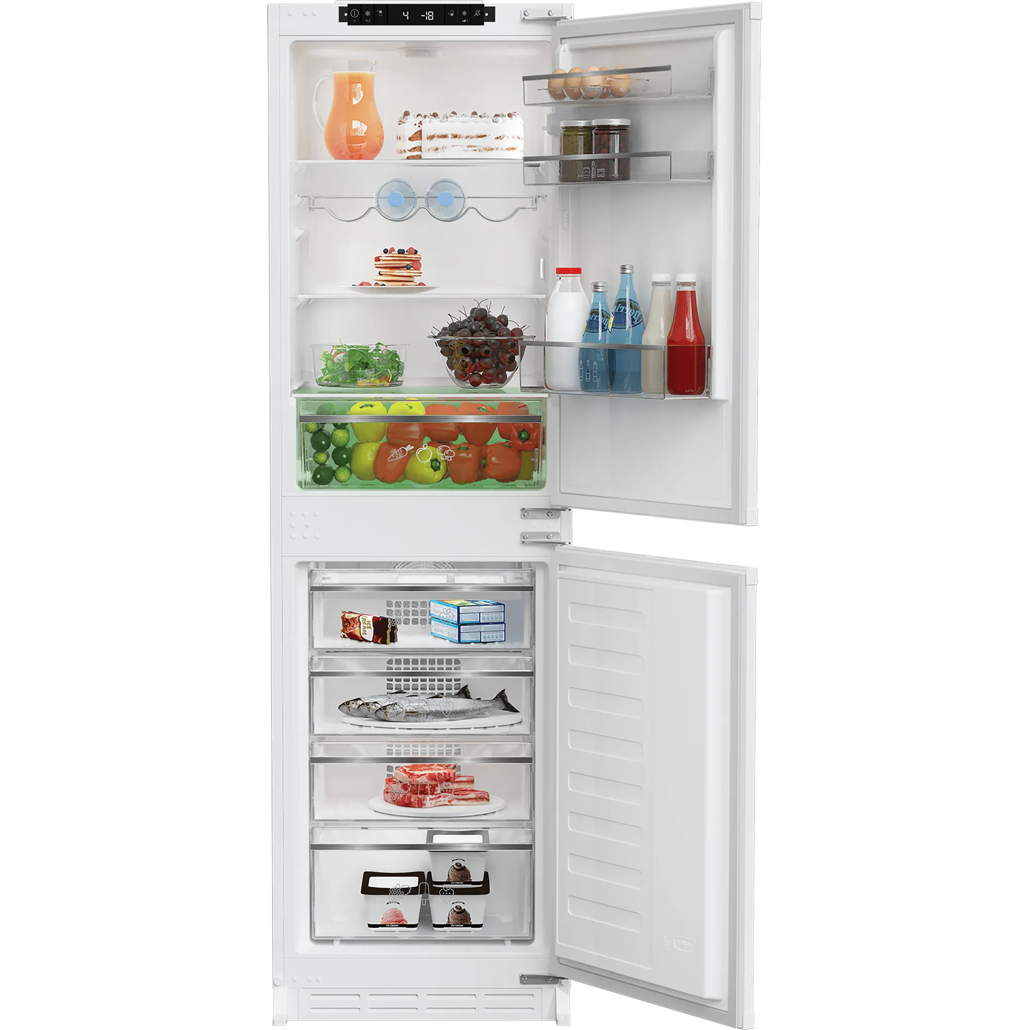 Blomberg Integrated 50:50 Frost Free Combi Fridge Freezer | KNE4564EVI