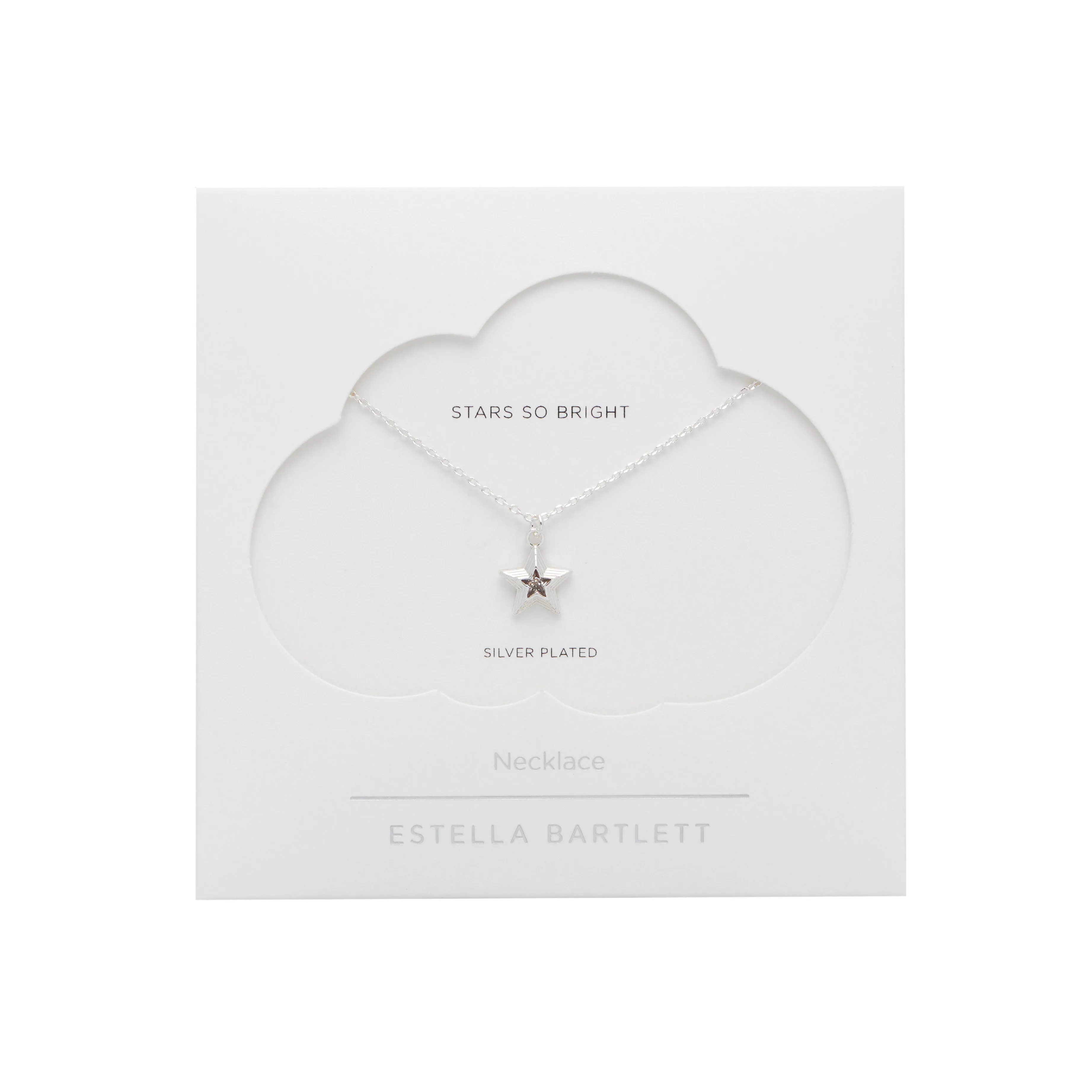 Blue Star Charm Necklace | Silver Plated