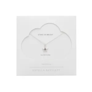 Blue Star Charm Necklace | Silver Plated