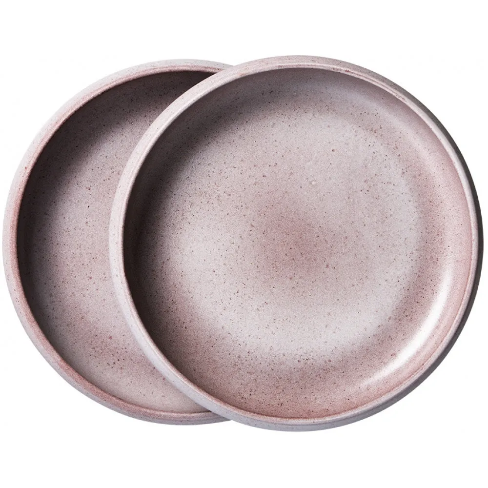 Bold & Basic Ceramics: Deep Plate Purple (Set of 2)
