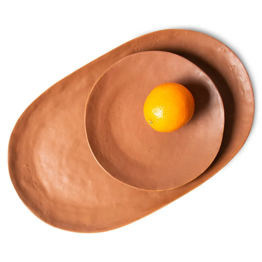 Bold & Basic Ceramics: Side Plate Brown (Set of 2)