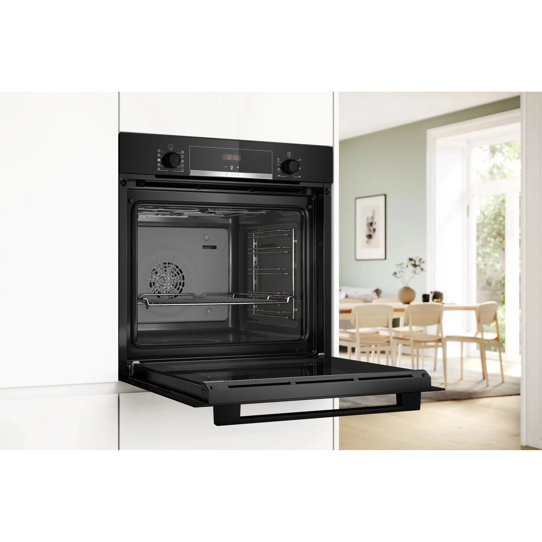 Bosch Series 4 Built-in oven with added steam function 60 x 60 cm Black | HQA534BB3B