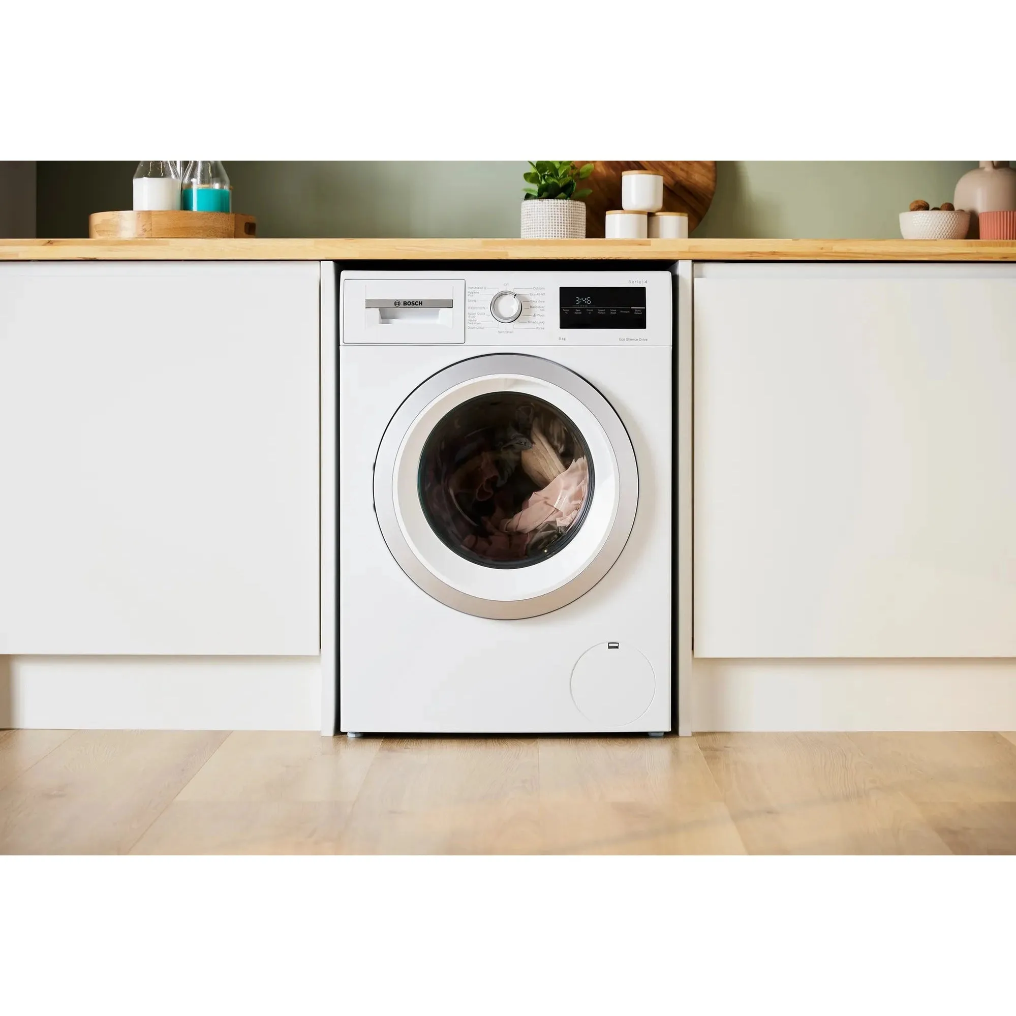 Bosch Series 4 Washing machine, front loader 9kg 1400 rpm - White | WAN28259GB