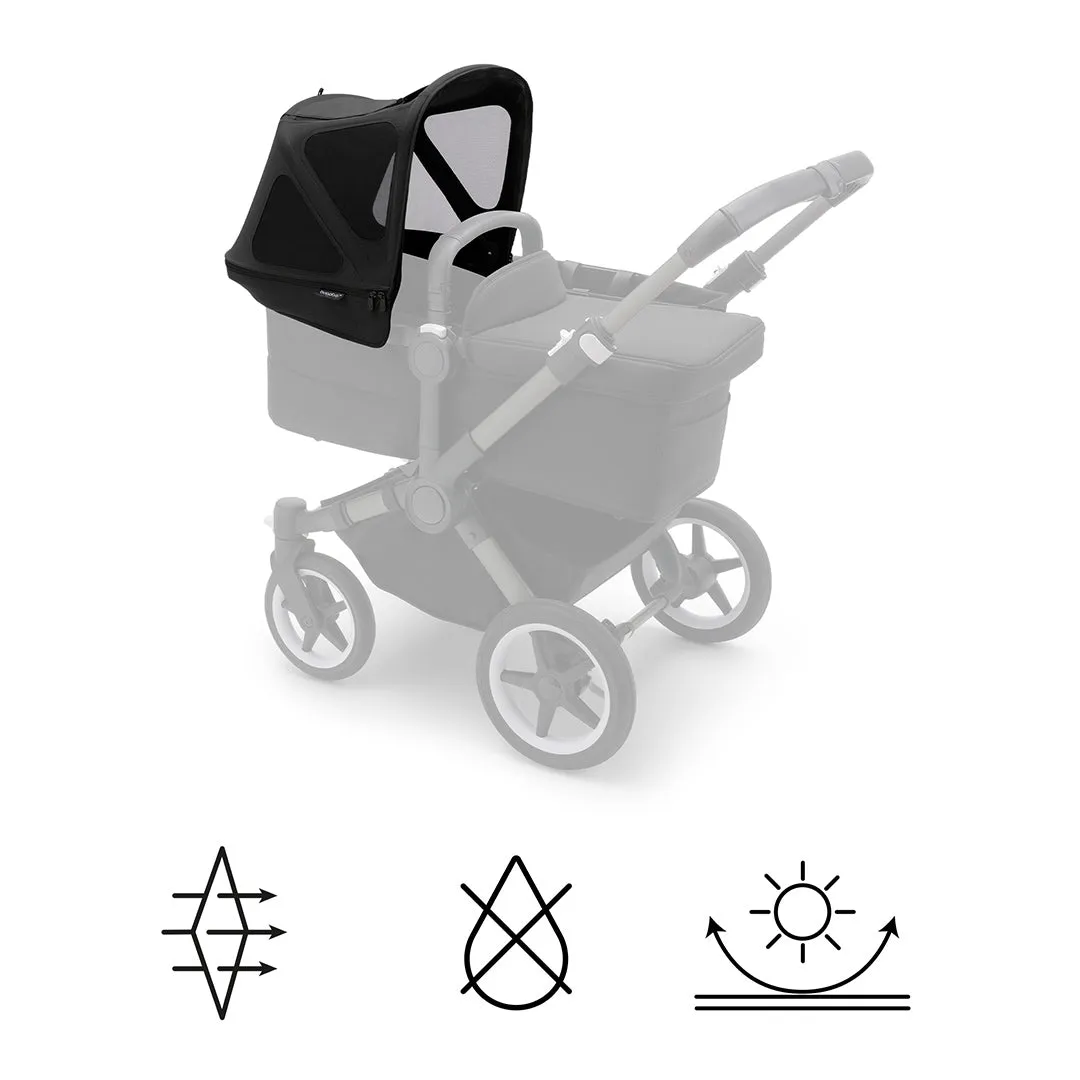 Bugaboo Donkey Breezy Sun Canopy - Midnight Black