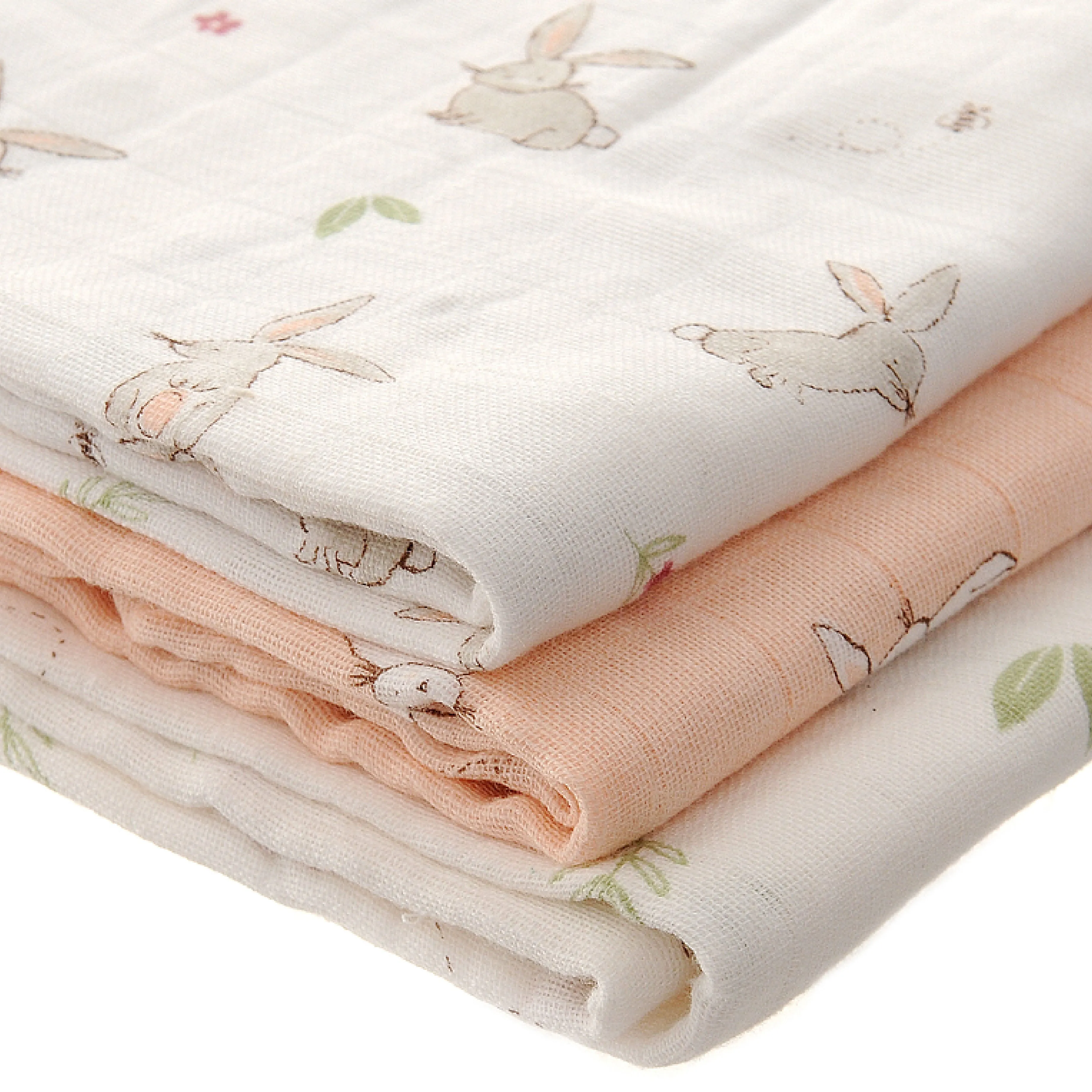 Bunnies Muslin Cloths | Set of 3