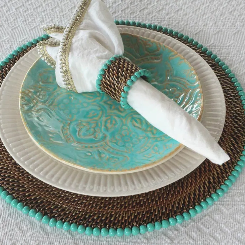 Calaisio | Napkin Ring with Beads - Set of 4
