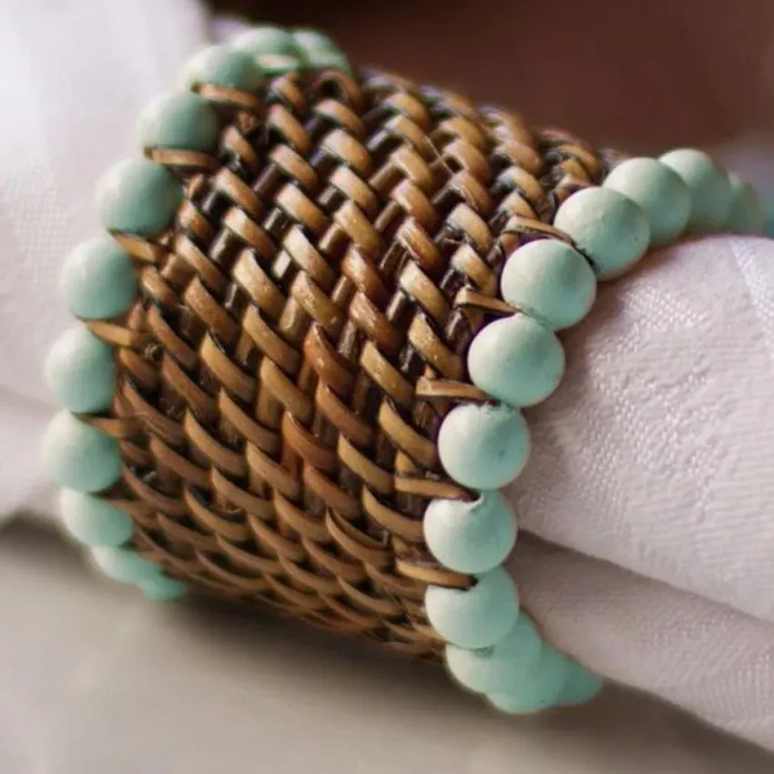 Calaisio | Napkin Ring with Beads - Set of 4