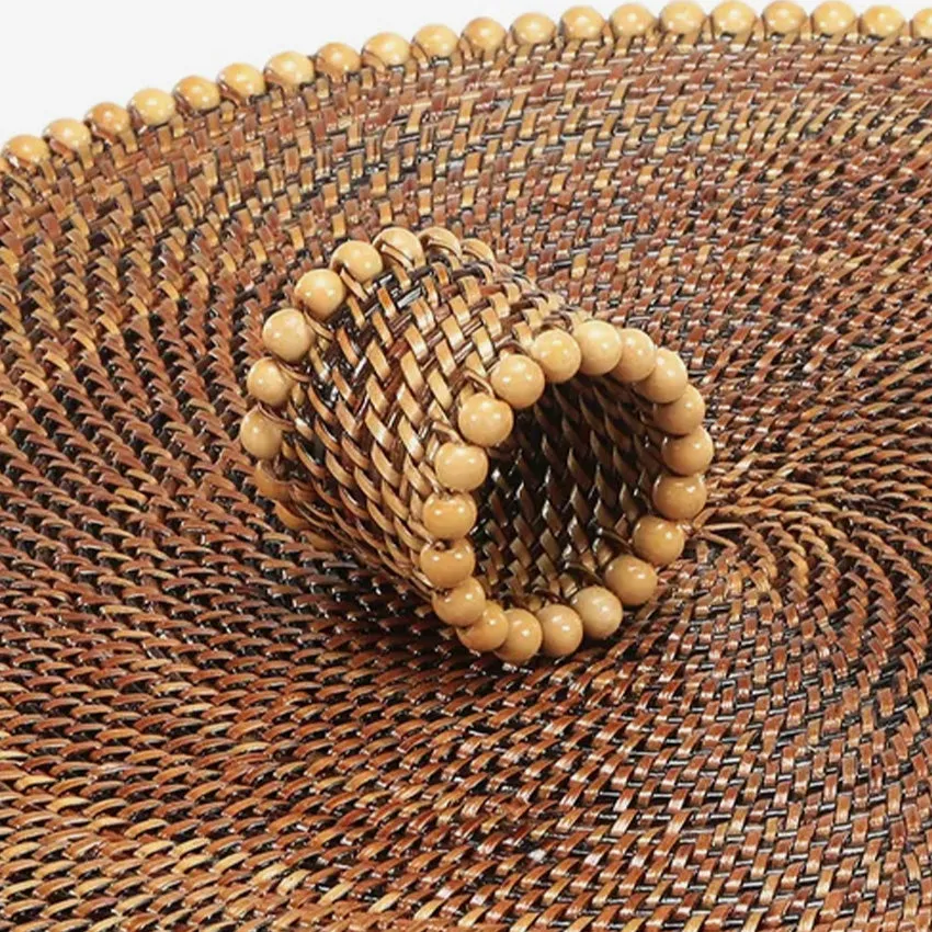 Calaisio | Napkin Ring with Beads - Set of 4