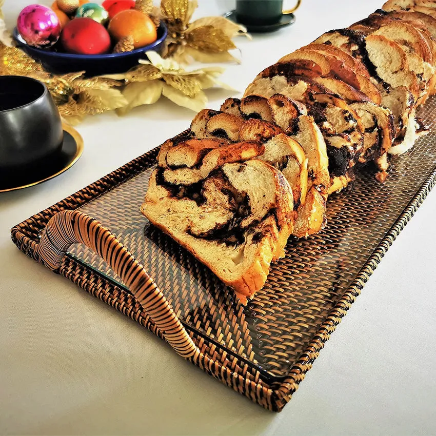 Calaisio | Rectangular Glass Cocktail Serving Tray