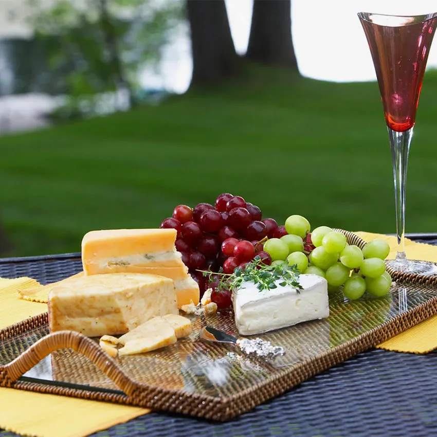 Calaisio | Rectangular Serving Glass Tray - Medium