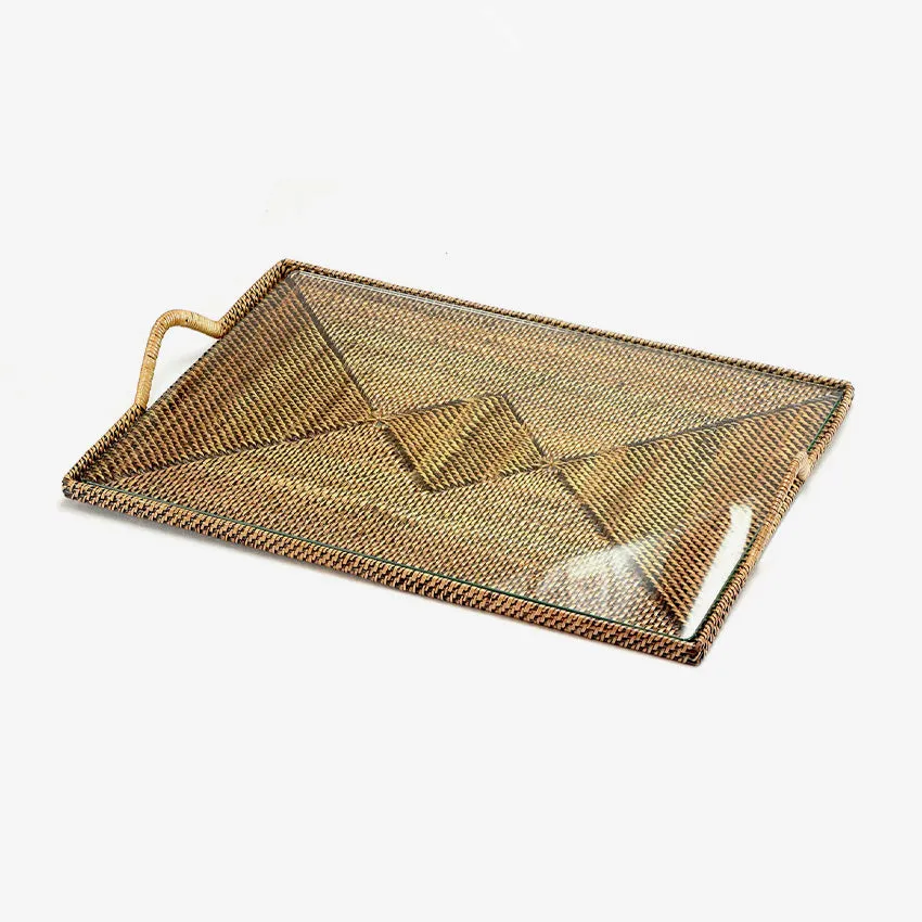 Calaisio | Rectangular Serving Glass Tray - Medium
