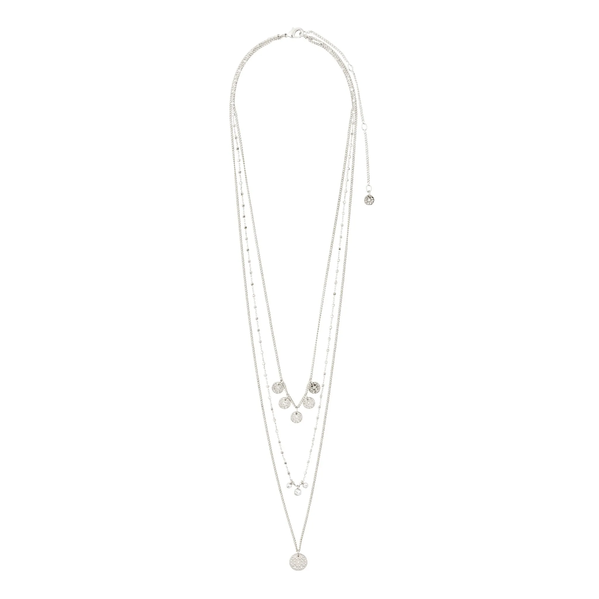 Carol Layered Necklace | Silver Plated | 3-in-1