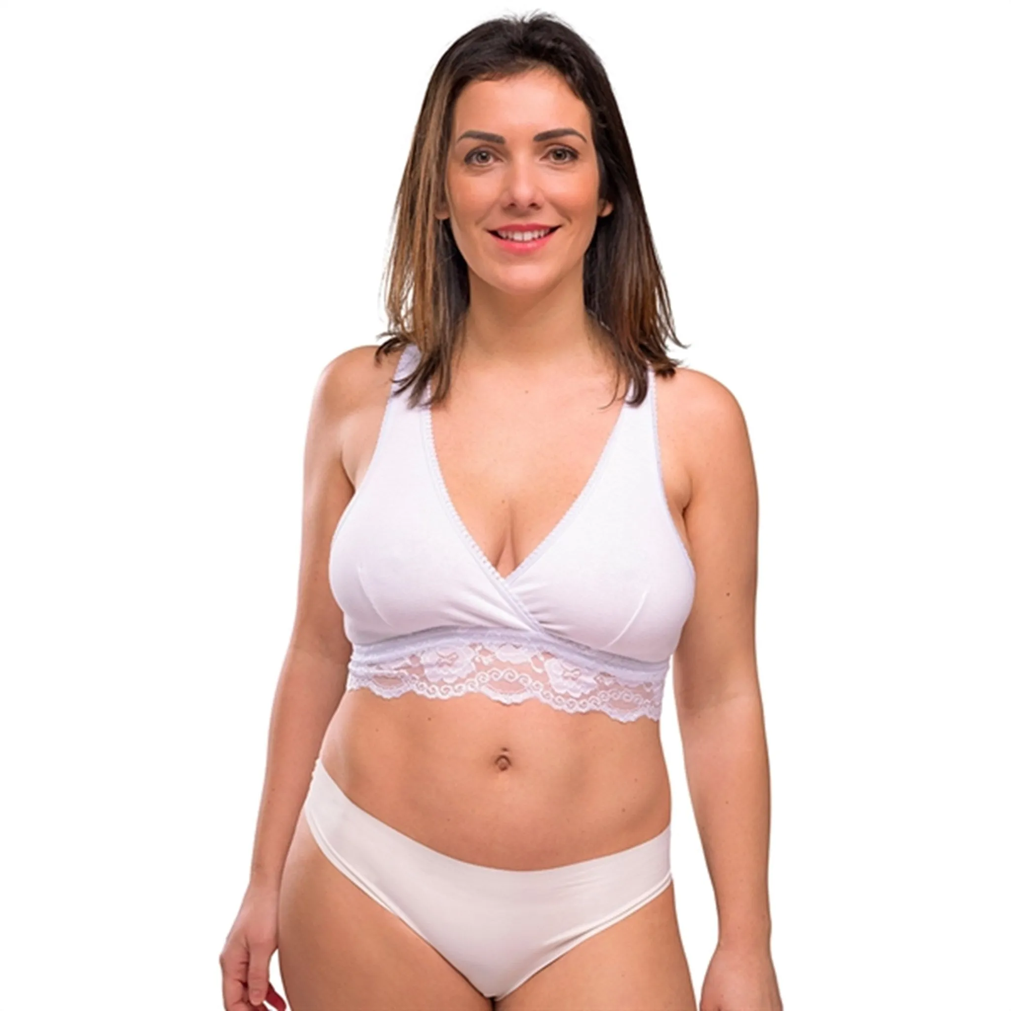 Carriwell Crossover Sleeping And Nursing Bra White