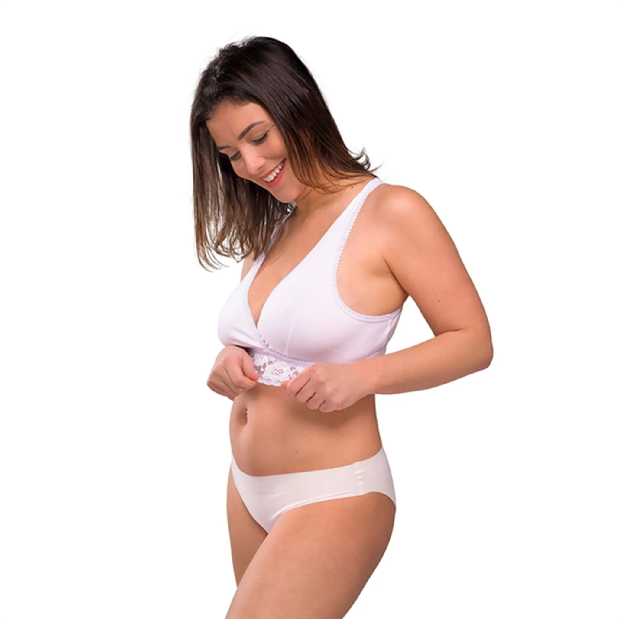 Carriwell Crossover Sleeping And Nursing Bra White